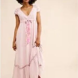 Free People Light Pink Maxi Dress
